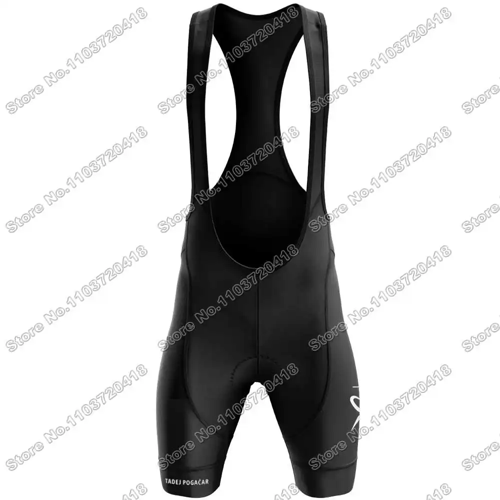 2025 Tadej Pogaikar طقم جيرسي لركوب الدراجات باللون الأسود لفريق الإمارات العربية المتحدة ملابس ركوب الدراجات للرجال صيفية على الطرق قميص بدلة دراجة مريلة شورت