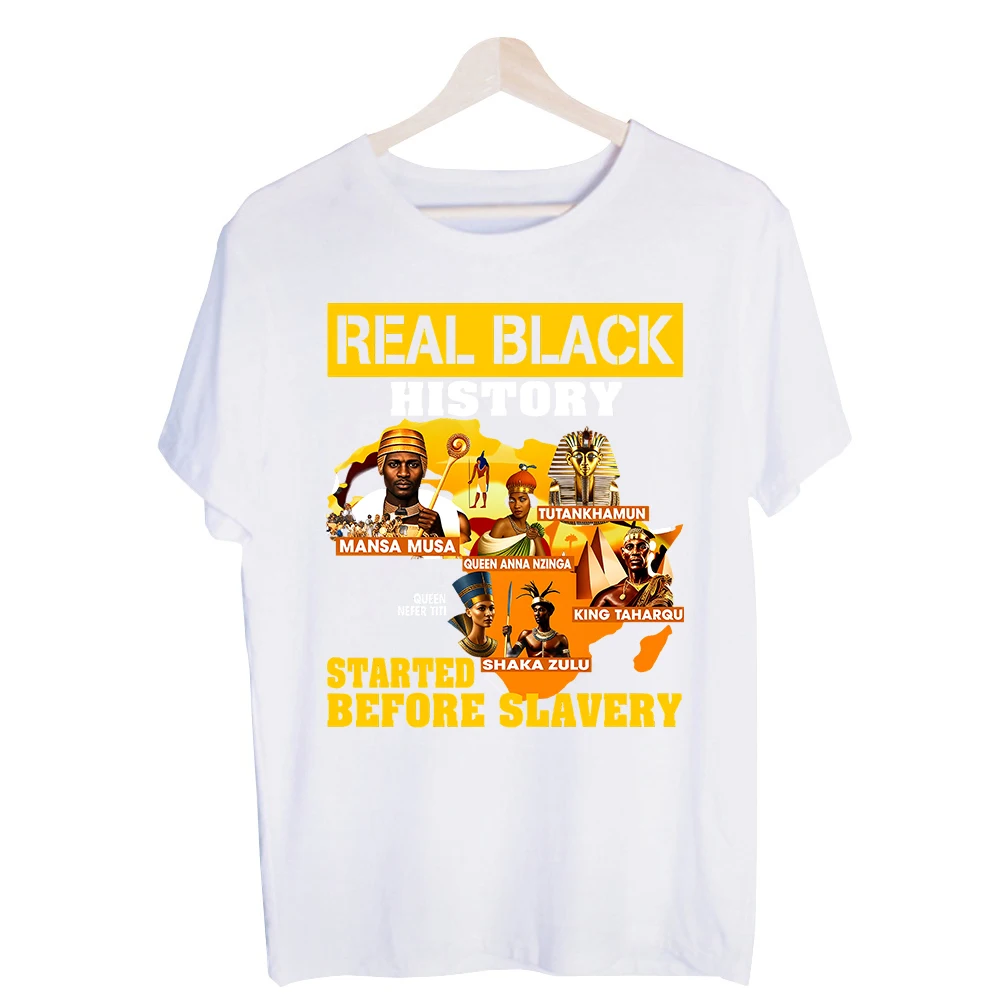 Men's African History-Inspired Graphic Tee, Short Sleeve Crew Neck T-Shirt Casual Daily Wear Cultural Appreciation Outfits