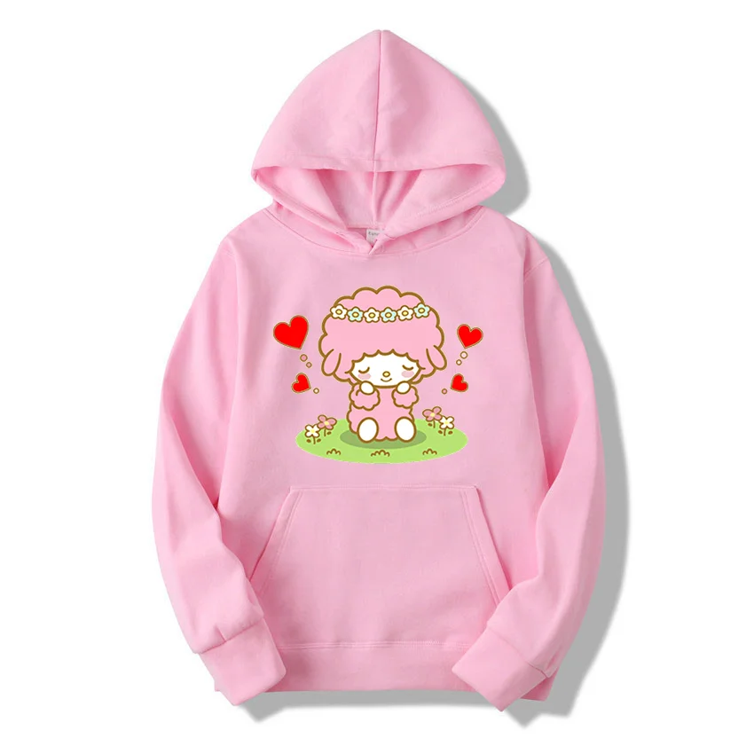 Sanrio My sweet piano Men's and Women's Hoodie Casual Street Clothing Long sleeved Sweatshirt Boys and Girls Autumn Top Coat