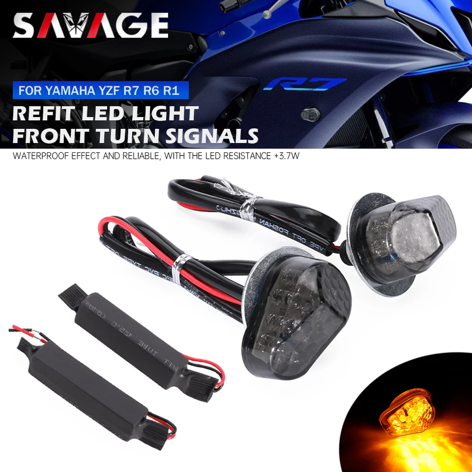 New Rage Cycles 2017-2018 R6 LED Front Turn Signals Install |  SportbikeTrackGear.com SAVAGE LED FRONT TURN SIGNALS YZF R1/R6