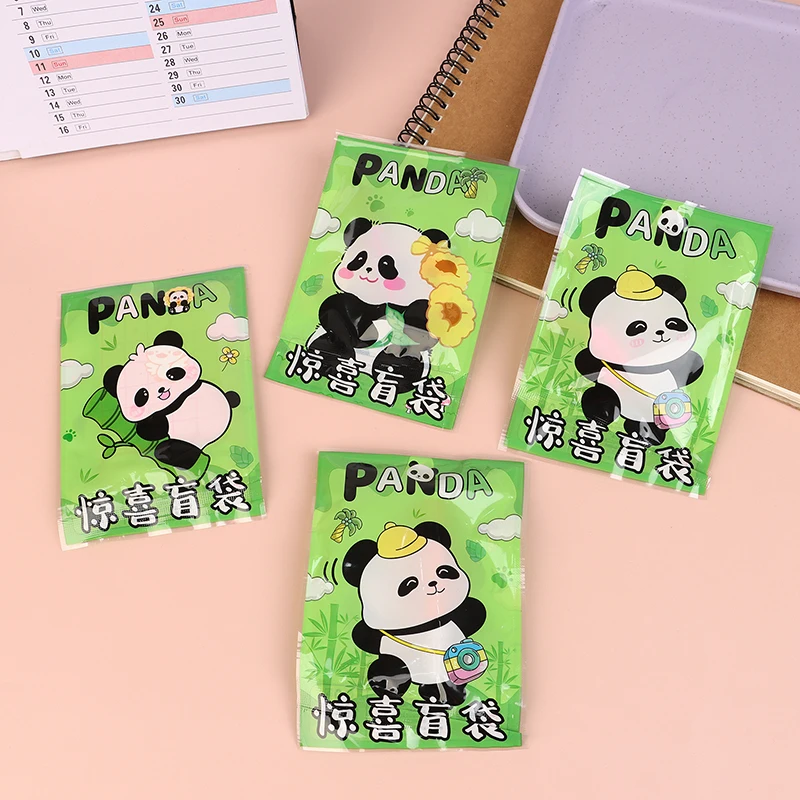 10 pçs panda sorte papelaria saco cego caixa cega recompensa presente pacote saco conjunto de papelaria