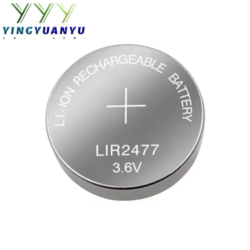 

Original 100% New 5-50Pcs/lot 3.6V LIR2477 Lithium Battery LIR-2477 Rechargeable Coins Cell Batteries