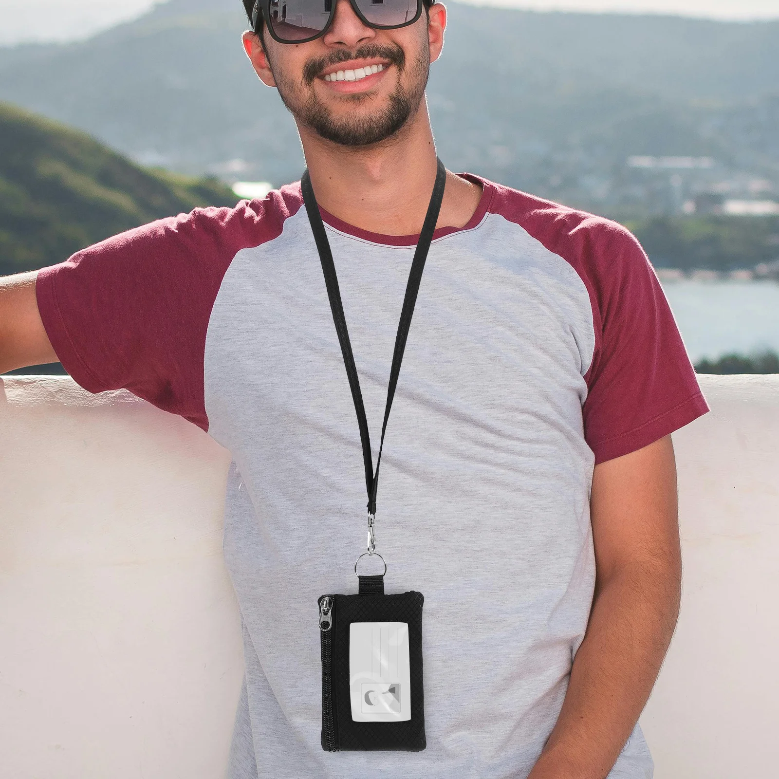 محفظة صغيرة للنساء من النايلون فائق النحافة، سلسلة مفاتيح، حامل مدمج، محفظة للعملات المعدنية، محفظة صغيرة بسحاب، حامل بطاقة ائتمان لطيف #3