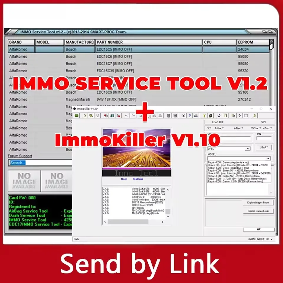 2025 Hot sell ImmoKiller V1.10 New IMMO Off Software v1.1 ECU Programmer IMMO SERVICE TOOL V1.2 Immo Off Software 2 in 1