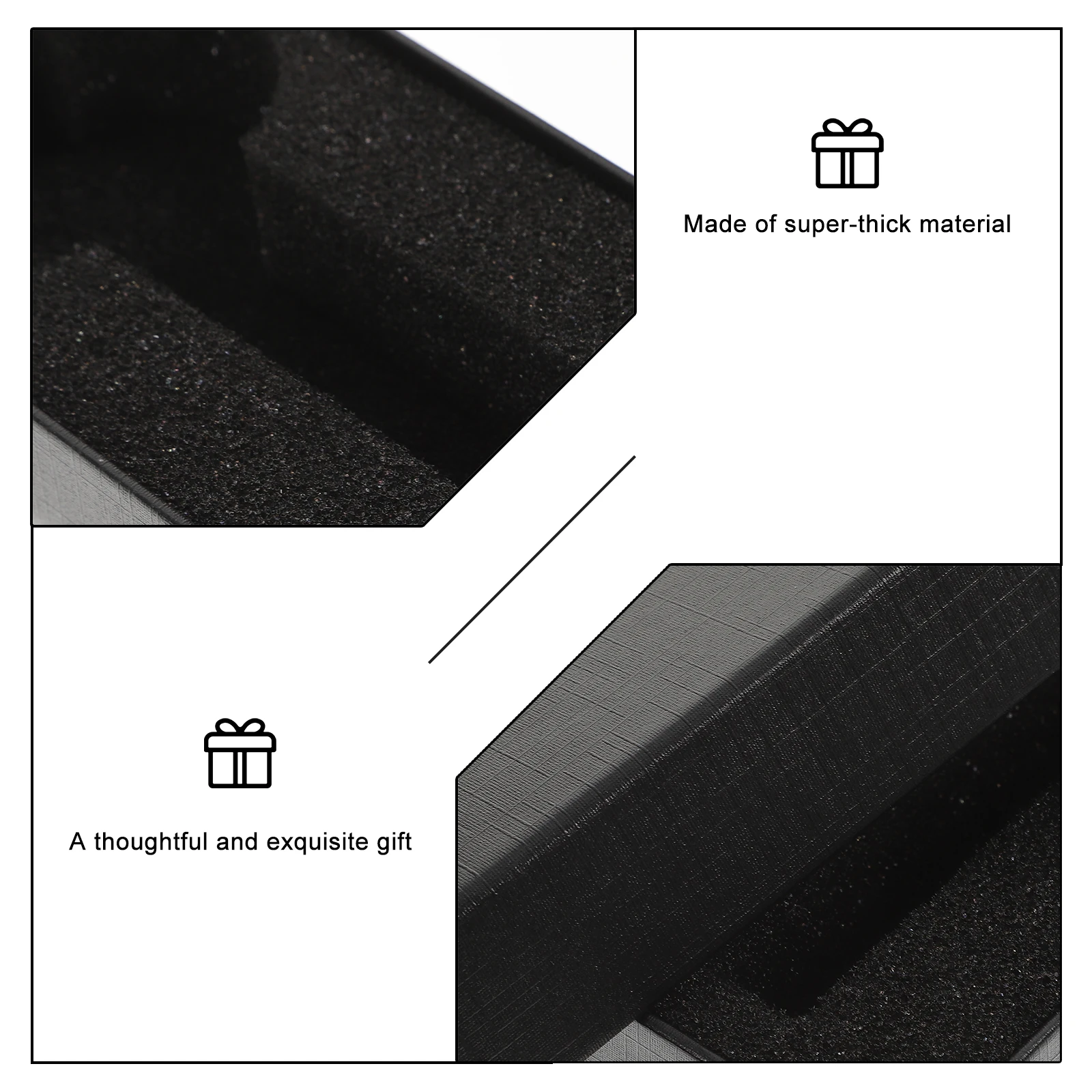

Luxury Watch Box For Men Women Storage Display Case Cushion Soft Holder Organizer Jewelry Bracelet Gift Packaging Black Large