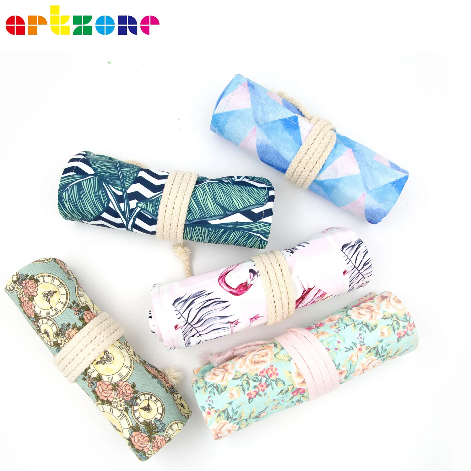 Imagem -05 - Lona Roll up Pencil Bolsa Pen Case Holder Bolsa de Armazenamento Postoral 72 Furos