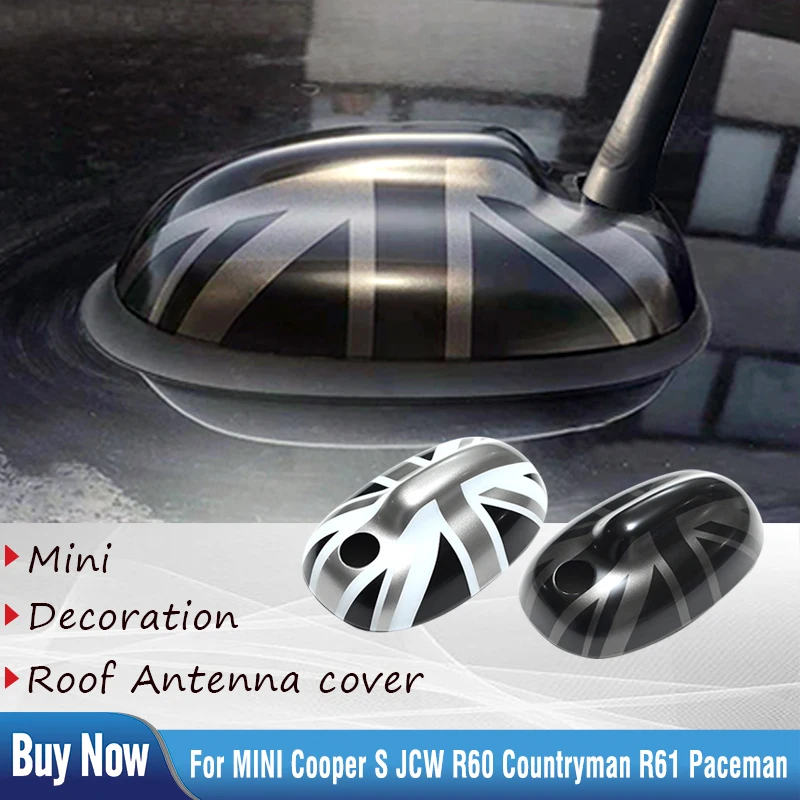 

For MINI Cooper S JCW R60 Countryman R61 Paceman The Black Flag Car Exterior Trim Antenna Cover Sticker Car-Styling Accessories