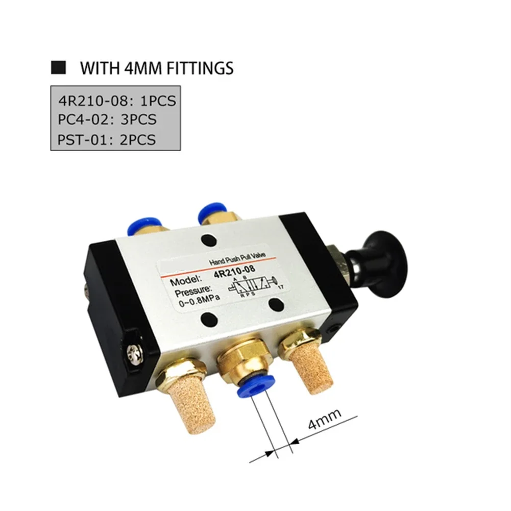 Manual Pneumatic Directional Switch Model 4R21008 Designed for Air Applications with Integrated Muffler System