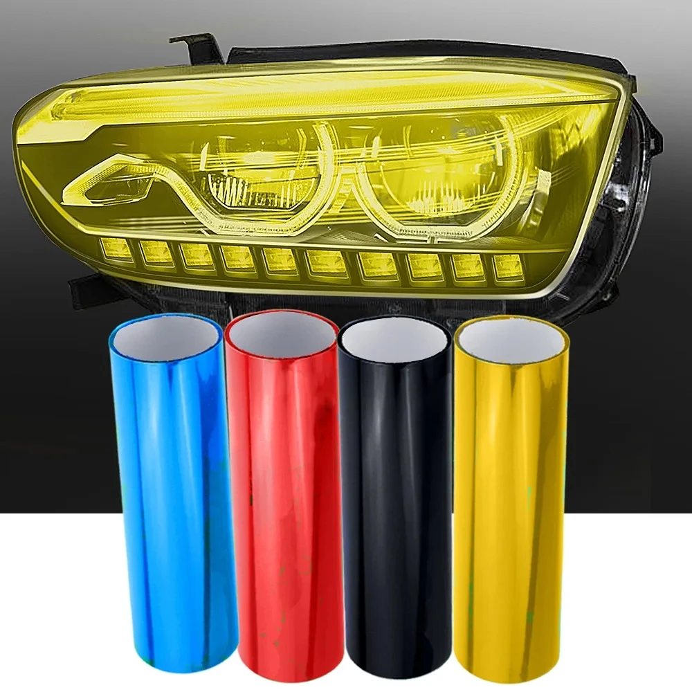 Headlight taillight tone film sticker Gloss transparent light smoke PVC film fog light film New car taillight covering film