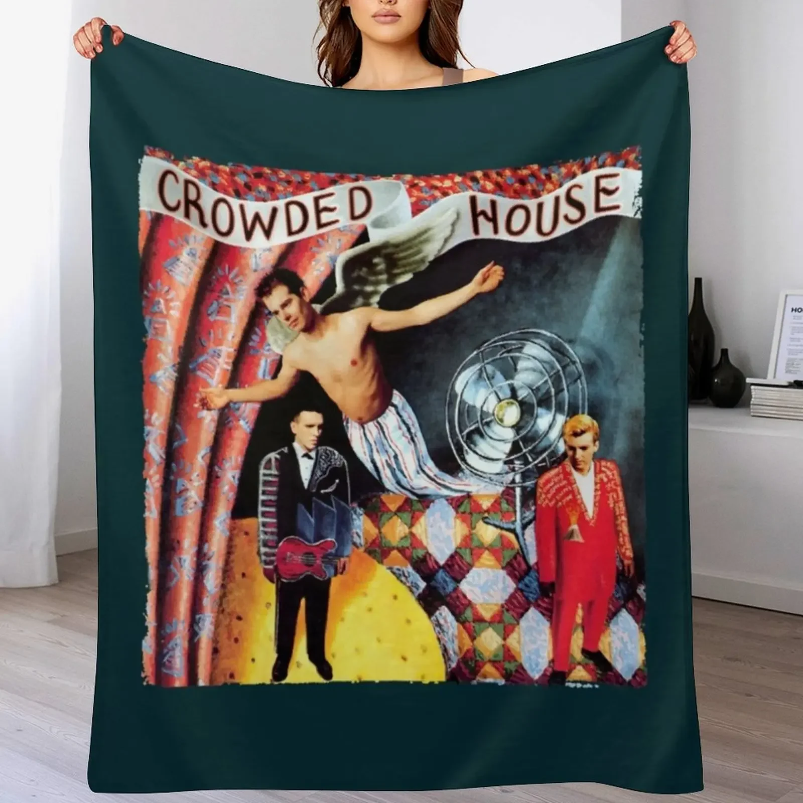 

House of Crowded Throw Blanket Soft Solid Color Blanket for Couch Bed