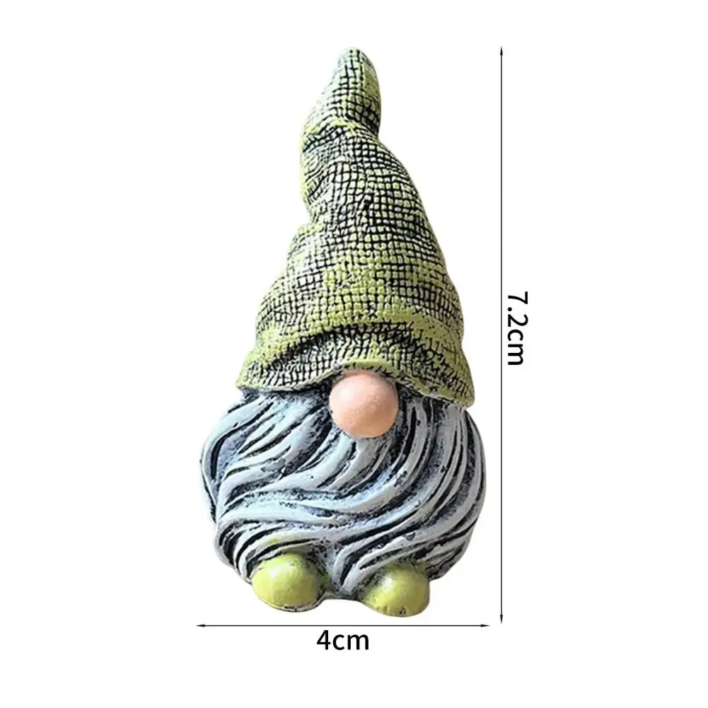 Gnomes Statue Long Lasting Fine Workmanship Synthetic Resin White Beard Dwarf Sculpture Dwarf Figurine Decorative