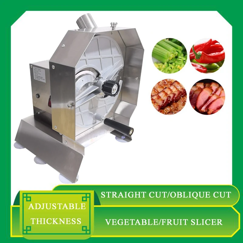Small Electric Slicer Stainless Steel Vegetable And Fruit Slicer With Adjustable Thickness
