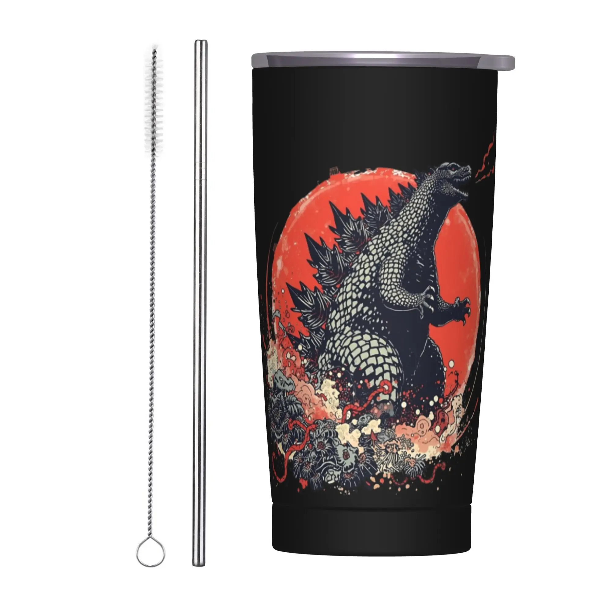 Monster G-Godzillas Tumbler Vacuum Insulated  Thermal Cup Vacuum Flask School Mugs Water Bottle