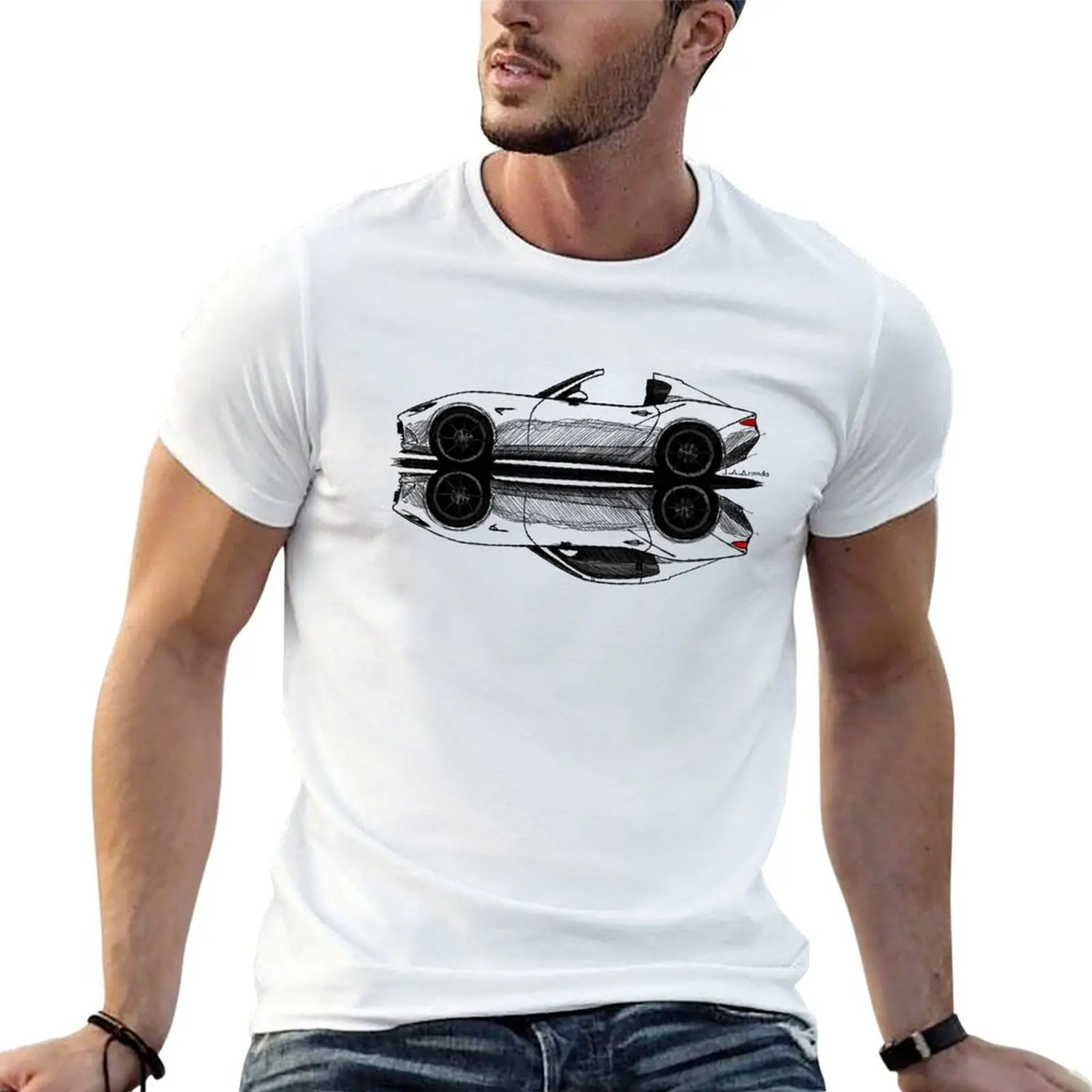 Dibujo de algodón Mi roadster car camisas t el cupé convertible cerrado hombre japonés y 100% de camiseta abierta