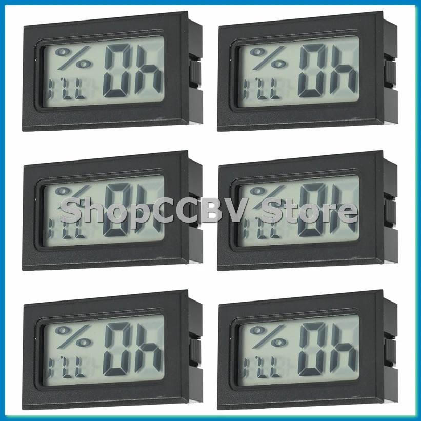 

6Pack Mini Hygrometer Indoor Humidity Meter Hygrometer Digital Thermometers Humidity with (℉) for Greenhouse, Garden-ABRM
