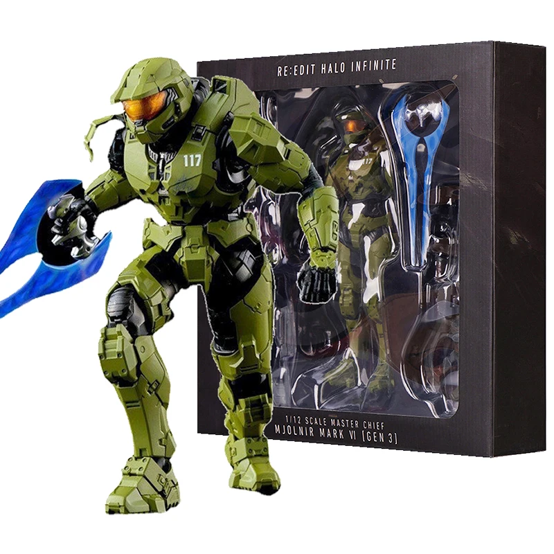 Halo Infinity Master Chief Mjolnir MK VI 1/12, 18cm, 17,5 CM, 6 ", figura de acción VI Gen3 John117, adornos coleccionables, Juguetes