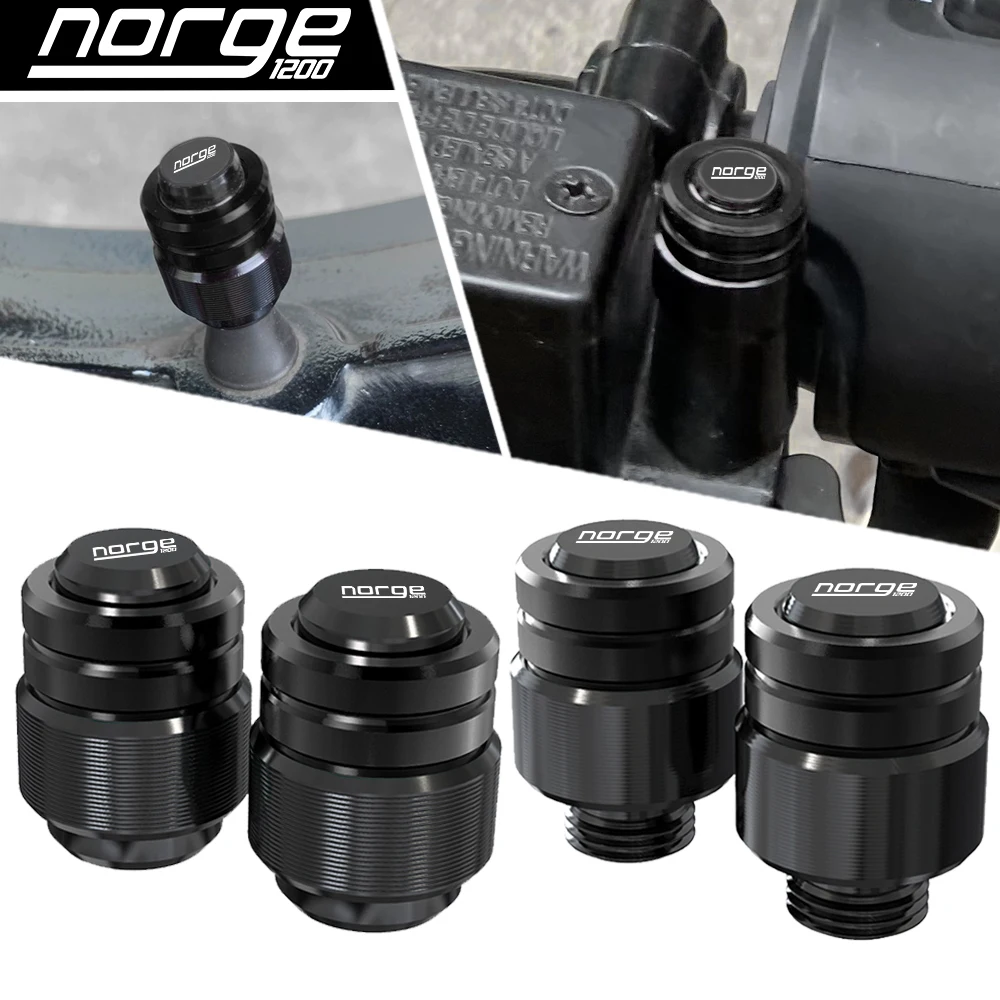 Motorcycle Rearview Mirror Plug Hole Screw Cap & Tire Valve Stem Caps Covers For MOTO GUZZI NORGE1200 Norge 1200 2006 2007-2015