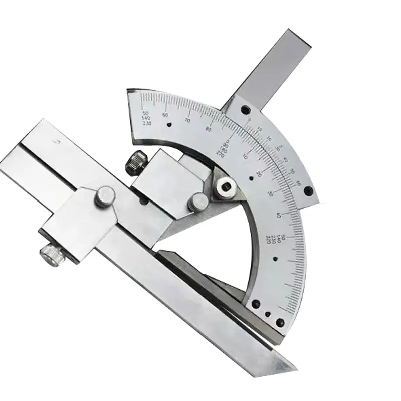 

Precision Angle Measuring Ruler Tool, Universal Stainless Steel, Vernier Bevel, Protractor, 0-320 °