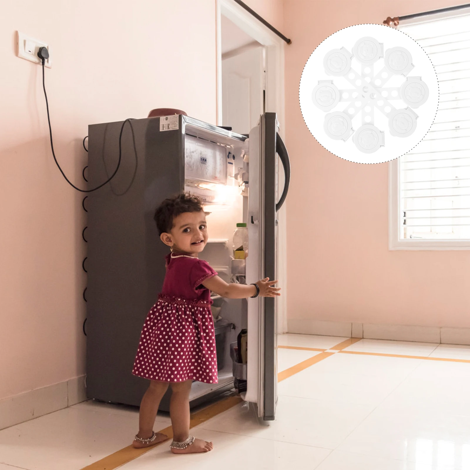 

6 Pcs Child Safety Lock Baby Drawer Locks Cabinet for Cabinets Proof Refrigerator Fridge Abs Toddler Childproof