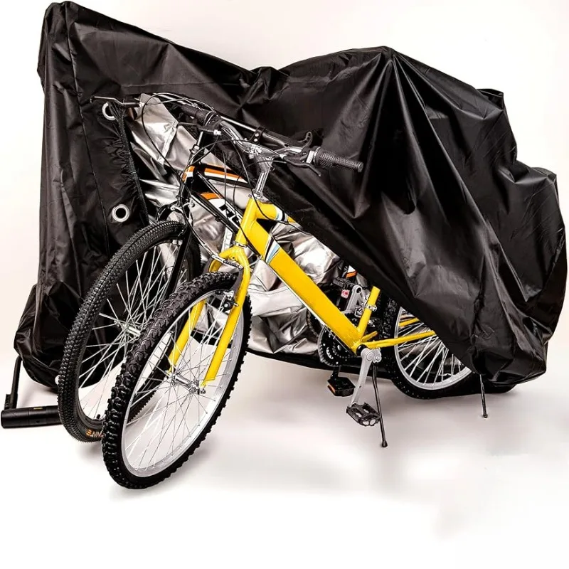 Bike Cover Outdoor Waterproof for 1,2 or 3 Bikes,Rain Sun UV Dust Wind Proof with Lock Hole for Mountain Road Electric Bike (XL)