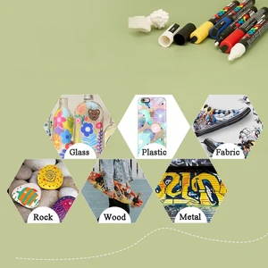 UNI POSCA Full Marker PC-1m 3M 5m Multi-Coars Acrylic Permanent Lapulator Pop Poster Graffiti Rock Metal Fabric 11 Main Sales Pena Pen - №9