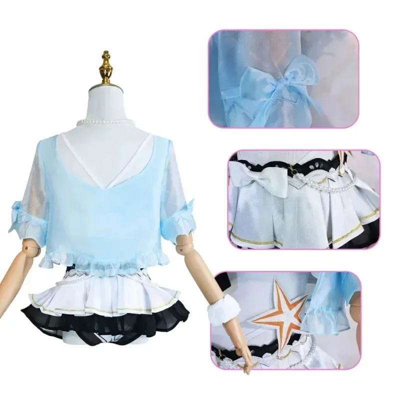 アニメゲーム Honkai Impact 3 エリシアコスプレ衣装水着ビキニトップスショートスカート女性のセクシーな素敵な夏のパーティー制服 cm;5