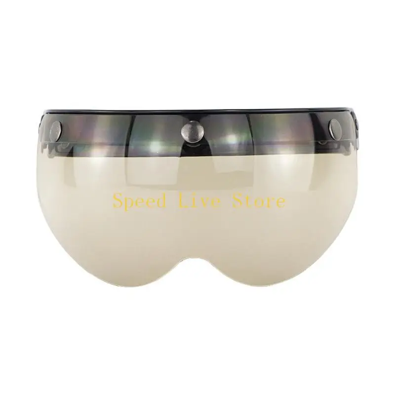 547C Windproof 3-Snap Visor Lens Shield for Motorcycle Helmets Up Down Open Face