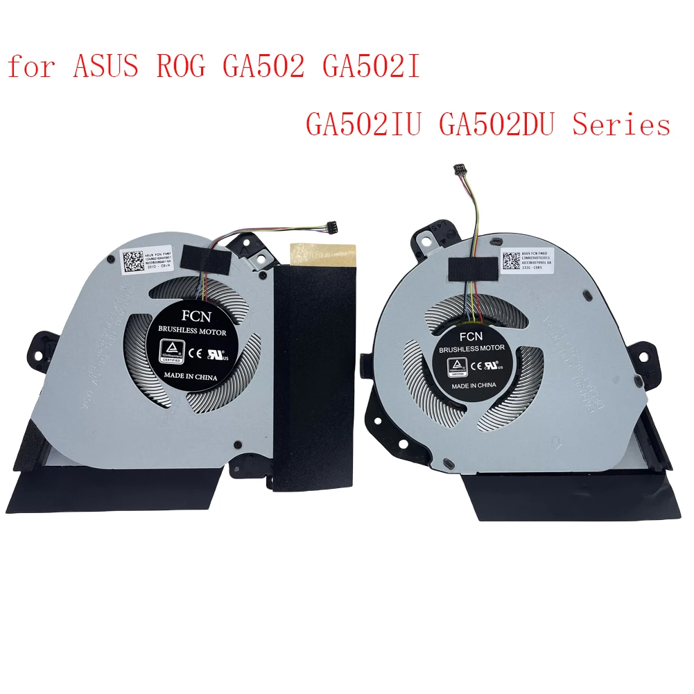 

Replacement New Laptop CPU+GPU Cooling Fan for ASUS ROG GA502 GA502I GA502IU GA502DU Series FM6F+FM6D DC5V 0.5A Fan