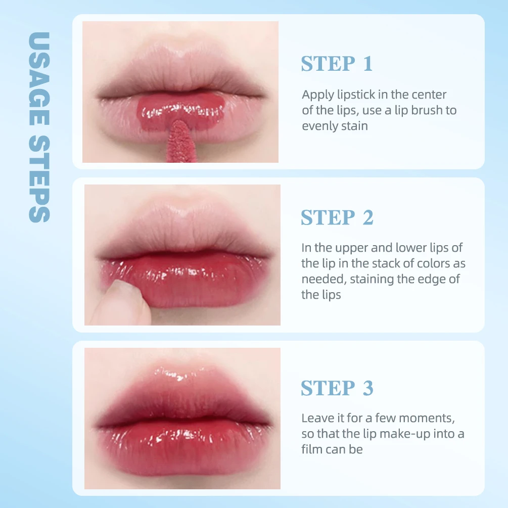 QIBEST Nawilżający Kryształowy Błyszczyk do Ust Łatwy w Użyciu Efekt Lustrzanej Wody Długotrwały Nawilżający Błyszczyk do Ust Kosmetyki