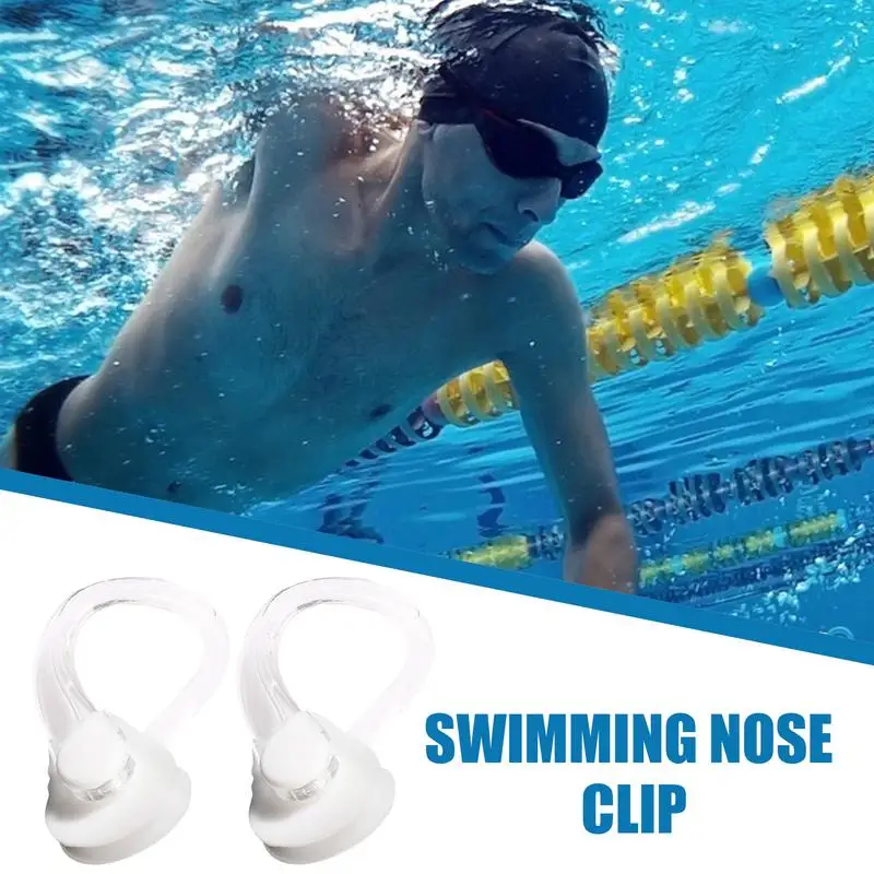 Clip de silicona para la nariz para natación, Protector de entrenamiento para la nariz, nadador portátil, herramienta de buceo para piscina, suministros para principiantes, niños y adultos