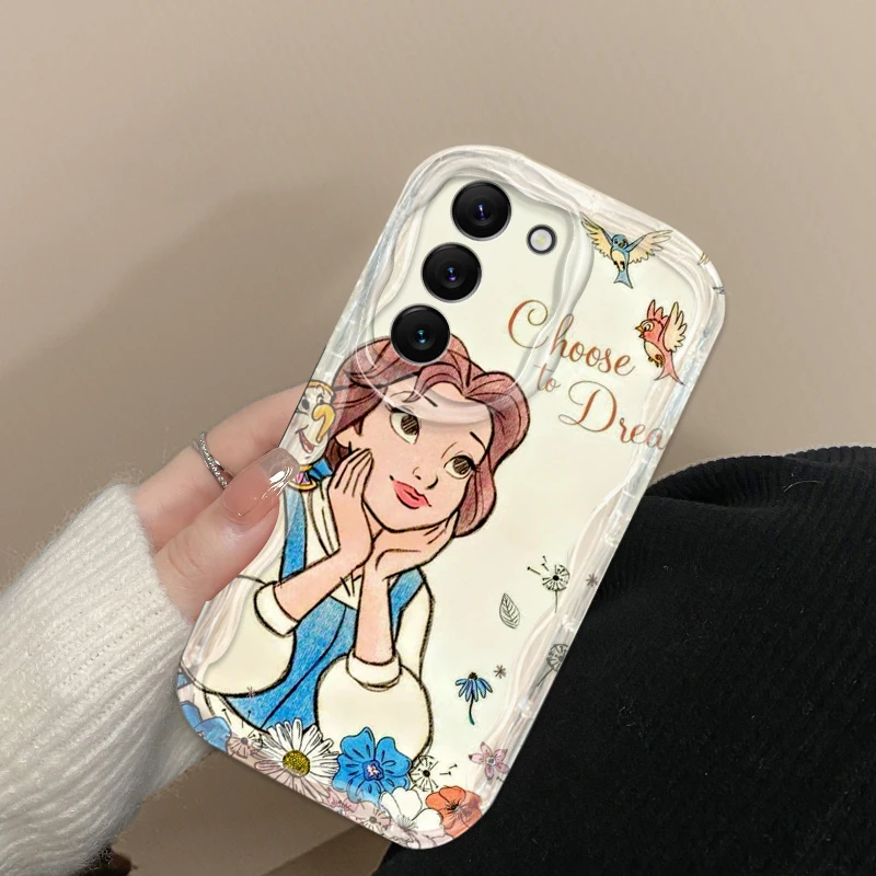 Bella e la bestia arte carina per Samsung S24 S23 S21 S20 Ultra Plus FE A73 A72 A71 A51 A31 A05S A05 A04 5G onda olio morbido