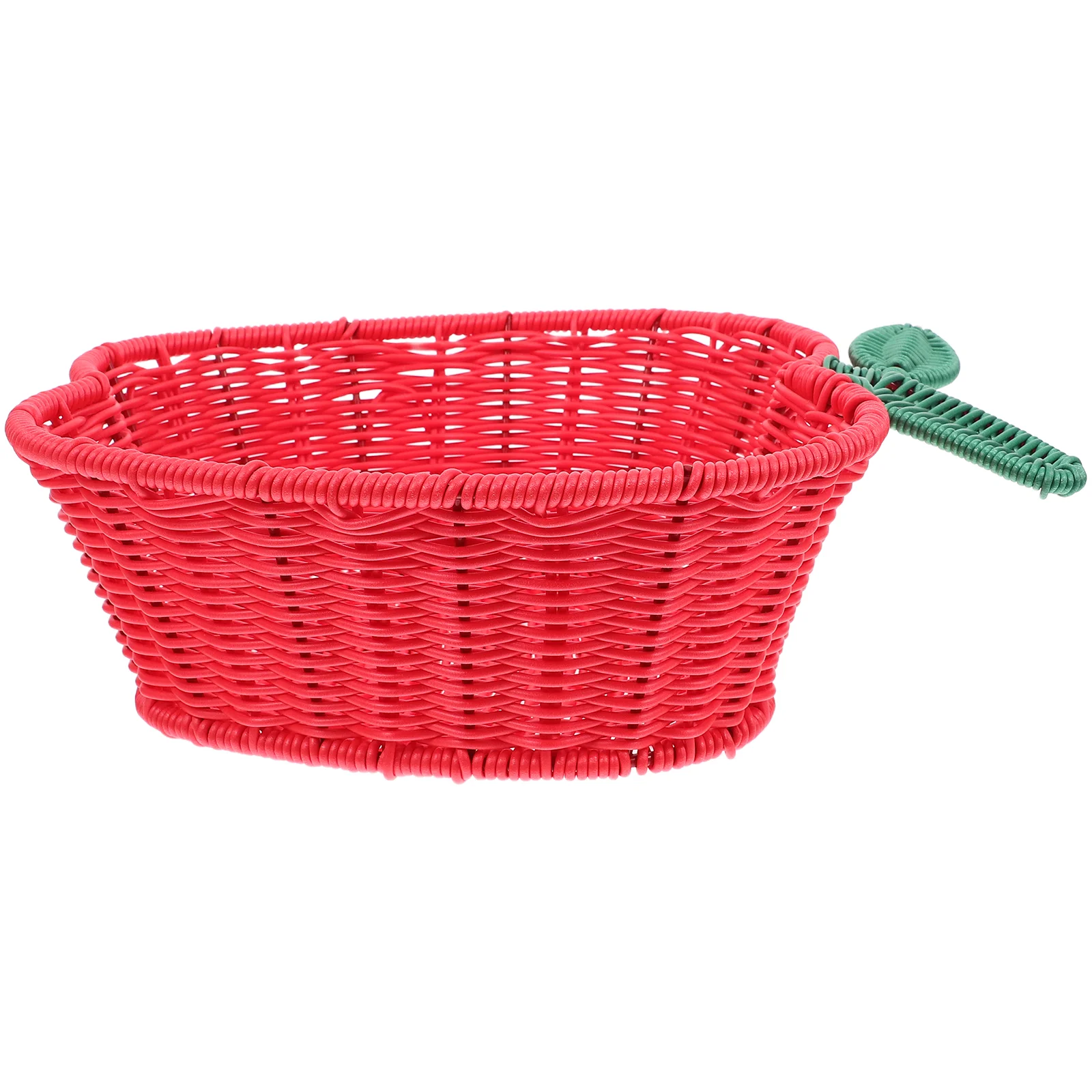 

Apple Fruit Plate Woven Basket For Home Storage Household Snack Imitation Rattan Metal Food Holder Baskets