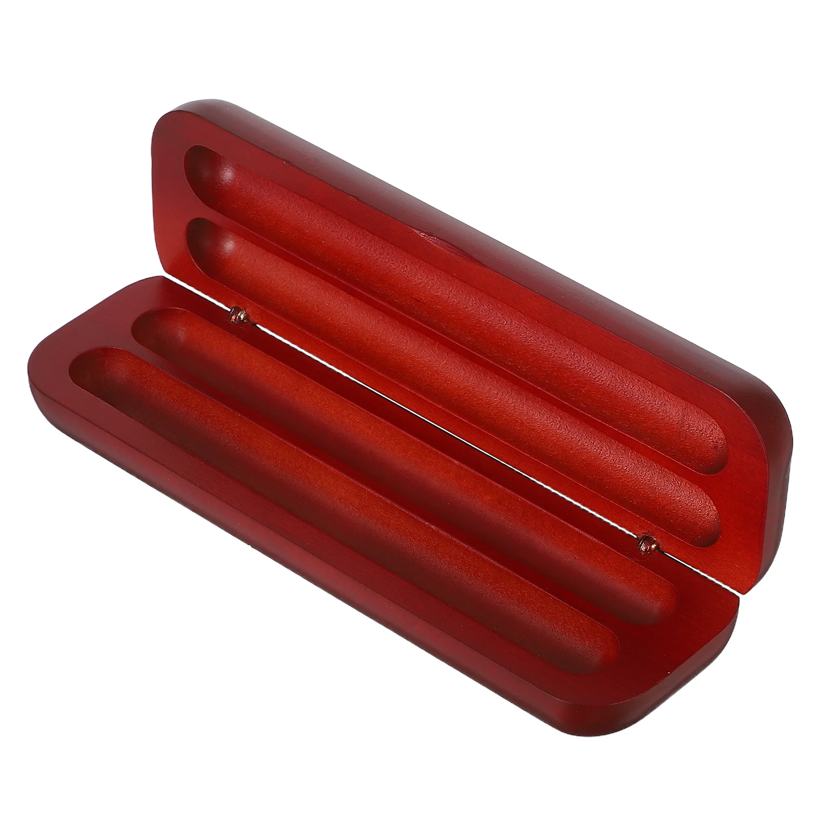 

Double Slot Wooden Pen Box Elegant Red Finish Fountain Pen Holder Pencil Case Office Home Travel Retro Bracelet Case