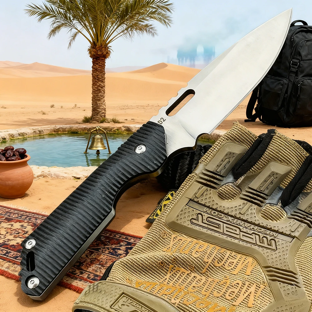 

8Cr13Mov лезвие открытый кемпинг рыбалка утилита прямой нож портативный дикая природа приключения охота боевой нож EDC спасательный инструмент