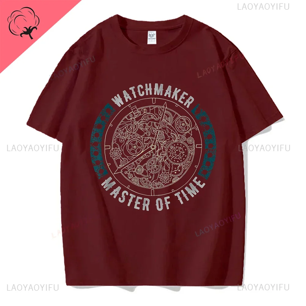 70s 80s 90s Vintage Watch Collector Watchmaker Graphic Printed Tshirt Clockmaker Streetwear Casual Fashion Cotton Man T-shirt