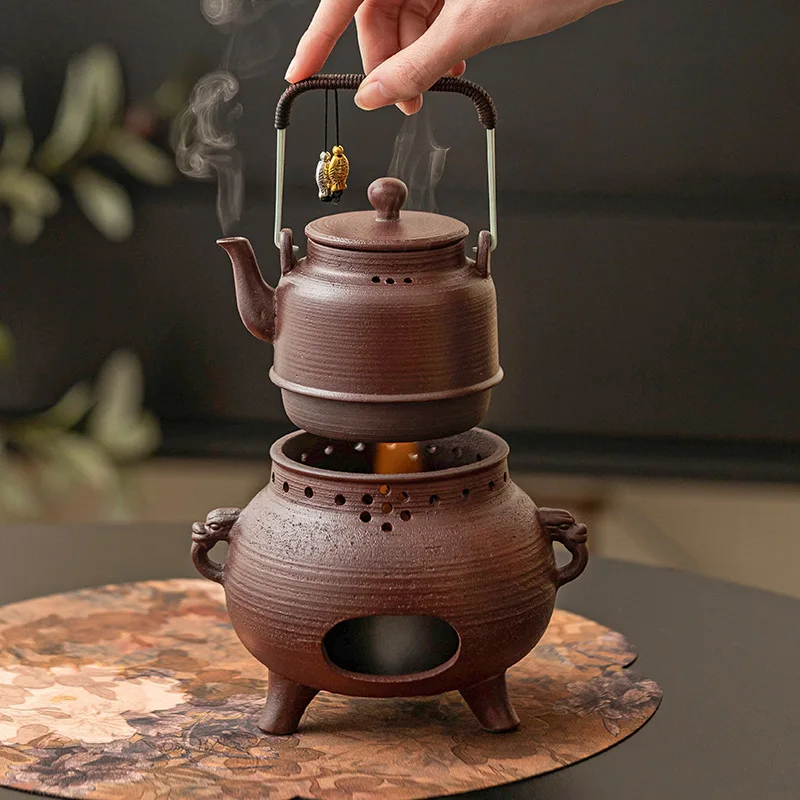 Tea set Warm tea stove Warm tea stove Household retro teapot Heating base Alcohol stove Carbon stove