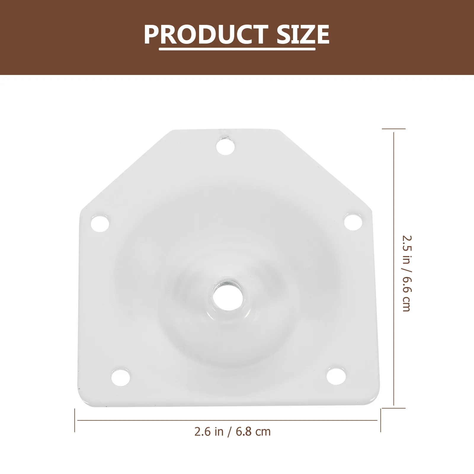 8Pcs 12 Degree Slanted Furniture Leg Mounting Plates Wood Leg Attachment Pads for Sofa Table Chair Hard Surface Floor Protection