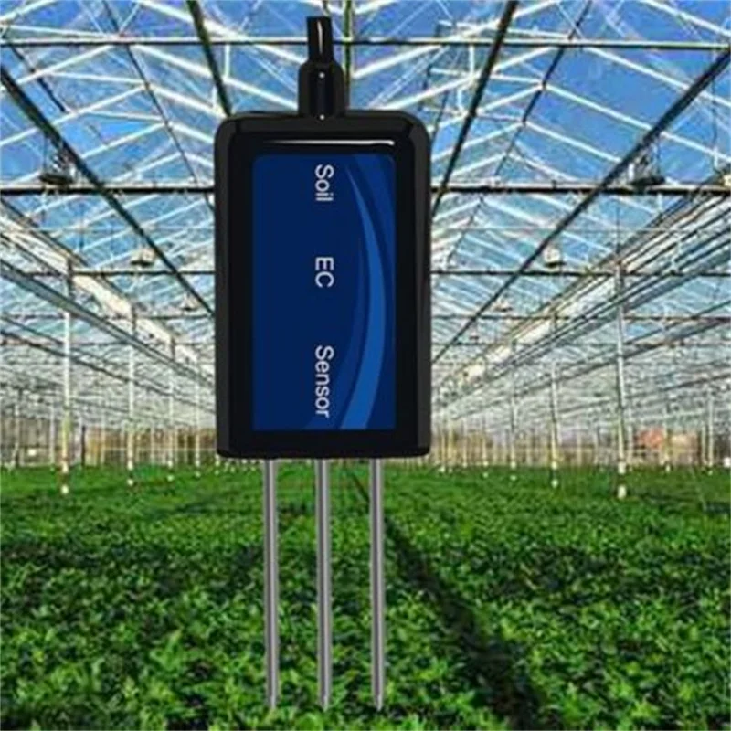 RS485 0-5V 4-20mA Digital Signal LORA LORAWAN GPRS Wireless Soil Electrical Conductivity Moisture  Sensor for Agriculture