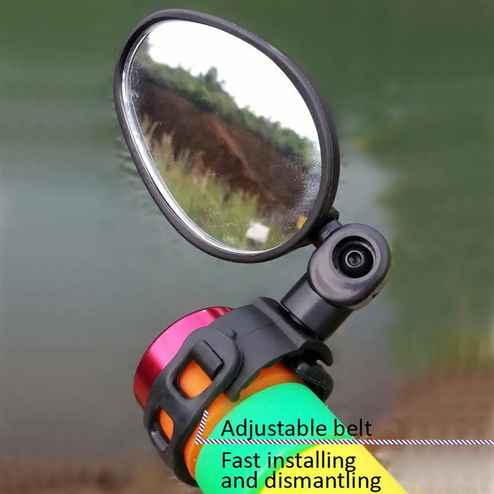 1/2pcs Bicycle Rearview Mirror 360 Degree Adjustable Rotatable Handlebar Mirror Electric Scooter Cycling Left Right Mirror