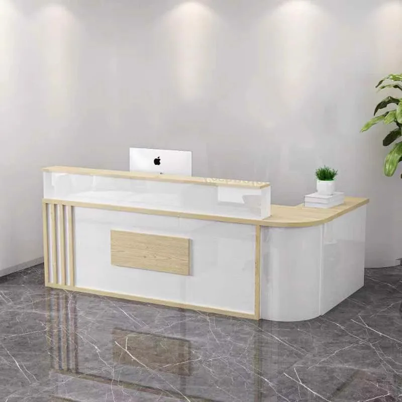 Modern Reception Desk Office Stand Salon Barbershop Checkout Cashier Table Front Desk Nail Bancone Reception Reception Furniture