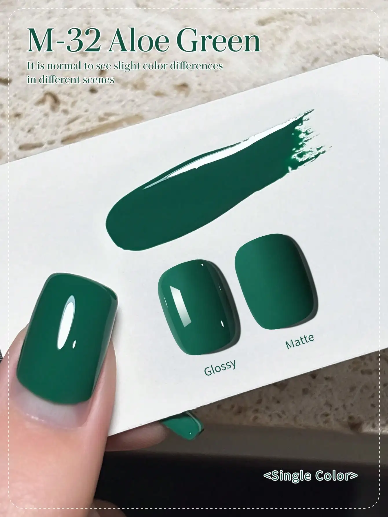 1 Stück 15 ml Aloe-Grün-Gel-Nagellack, parfümfrei, Soak Off UV-LED-Formel, beliebte grüne Farbtöne, perfektes Geschenk für den Frühling