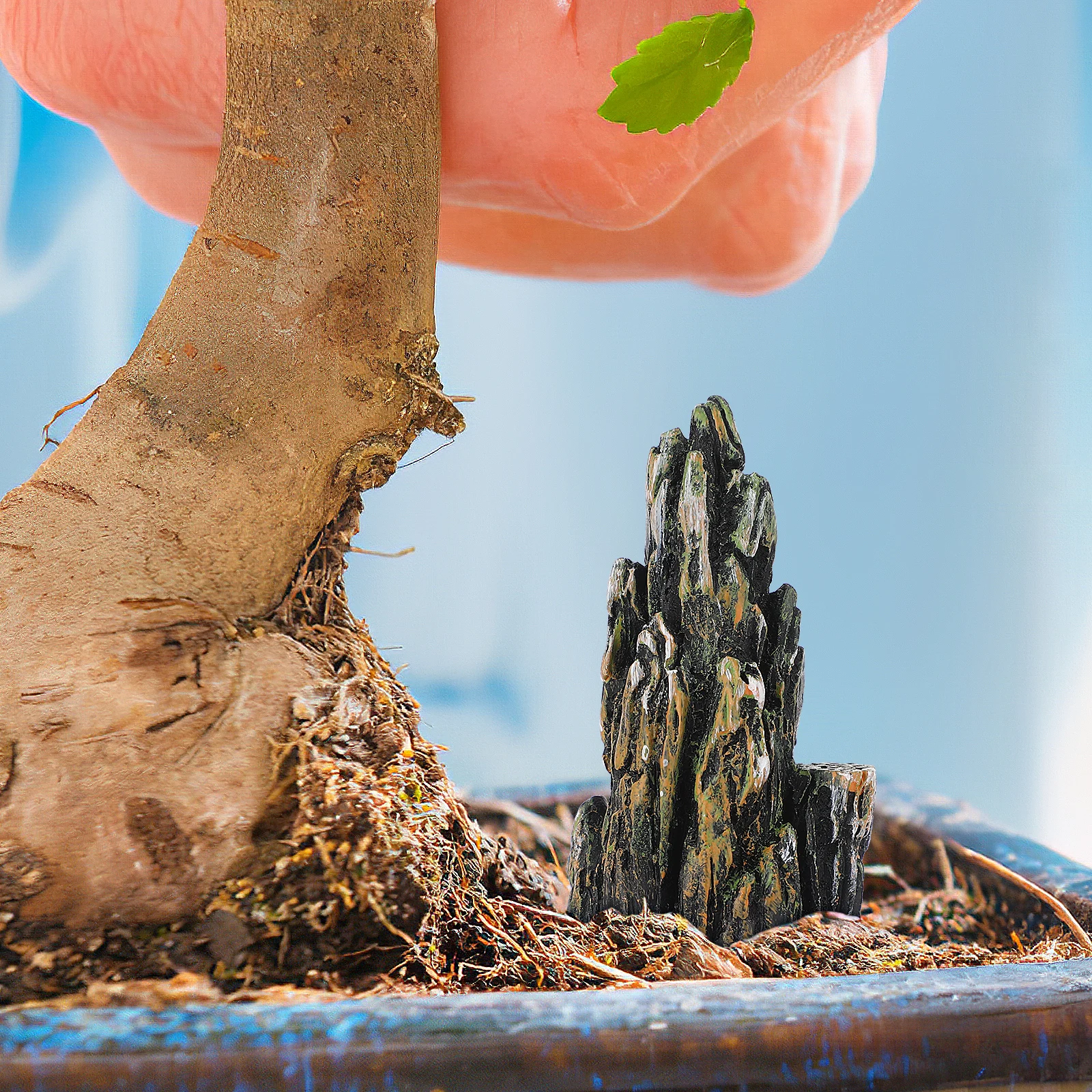 

8pcs Artificial Rockery Mini Bonsai Fake Indoor Decor Resin Aquarium Ornament Fish Tank Decoration Garden Landscape Micro