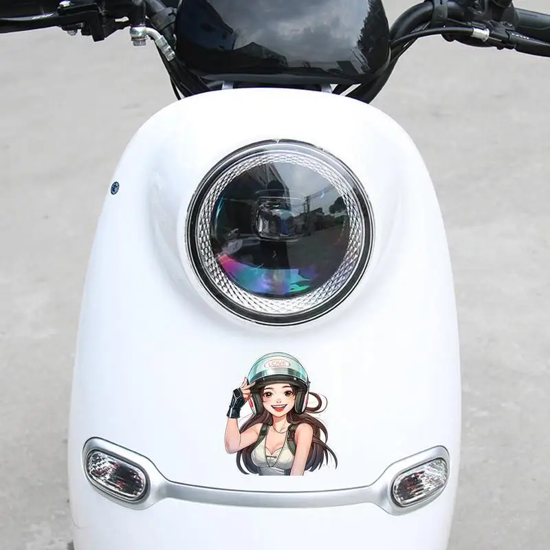 

Biker Girl Motorcycle Racing Car Decal Bumper & Motorcycle Sticker Weather Resistant Automotive Stickers For Car Bumpers Vehicle