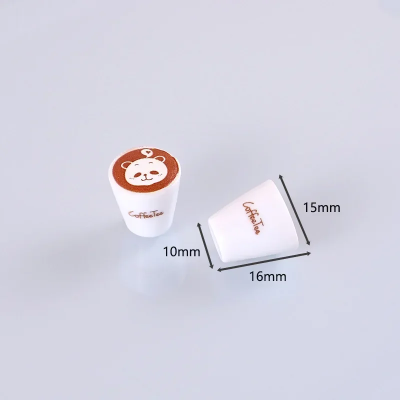 New Mini 3D Resin Coffee Cup Flat Back Embellishments Scrapbook Scrapbooking Material Accessories Diy Deco Parts Flatback Kawaii