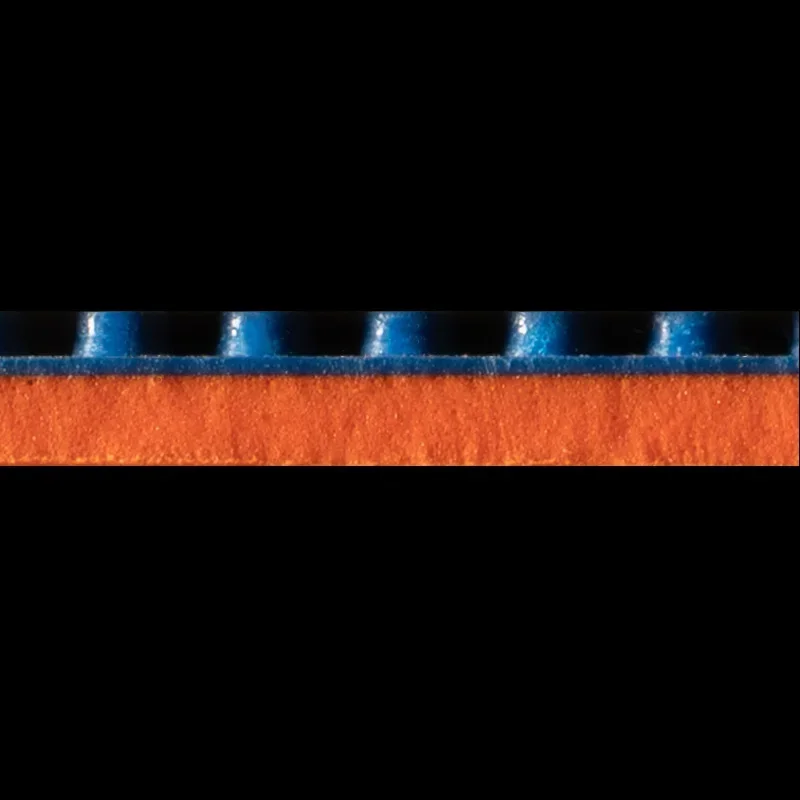 Original METEOR 845 Pips-out Tischtennis-Gummiplatte, schneller Angriff, kurze Pips, Offensive Ping-Pong, blauer Gummi, weißer Schwamm, ITTF – Detail 4