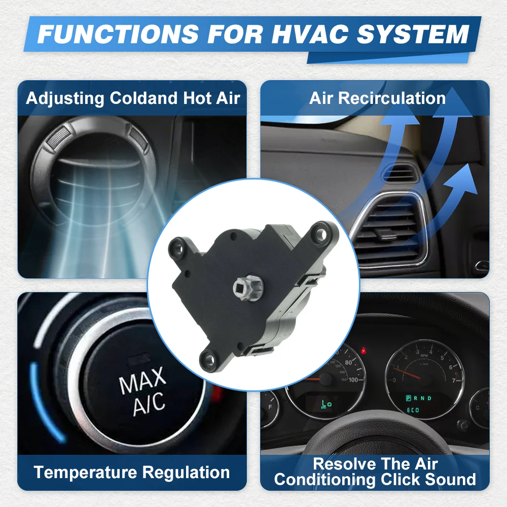 

5 Pins HVAC Heater Blend Door Actuator For Chrysler Grand Voyager 200 Town & Country Dodge Plymouth 4734058AB, 4734057, 4734058