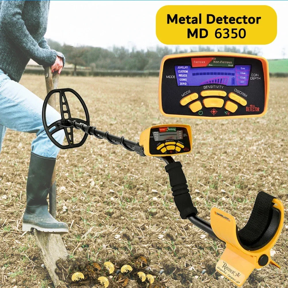 MD6350 Gold and Silver Metal Detector Depth Indicator Locator Target ID Legend Detection Exploration Equipment Underground