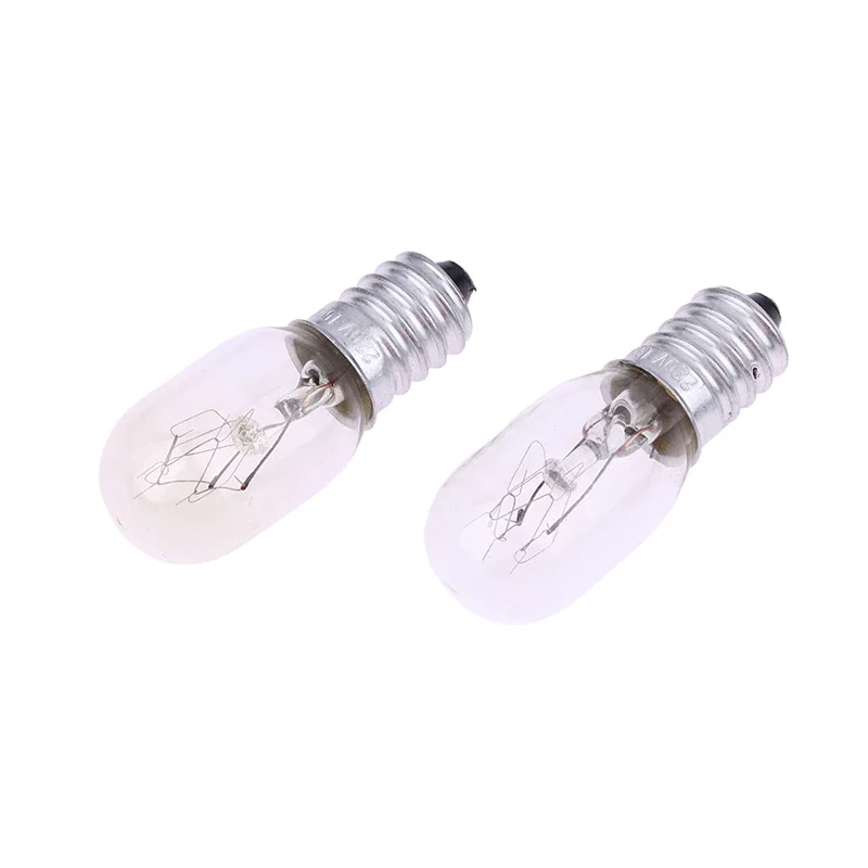 2개/세트 E14 전구 15W 고온 저항 냉장고 전구 전자레인지 교체용 조명 토스터/스팀 전구