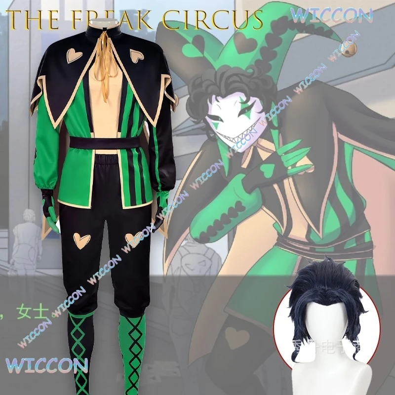 

Hemera/The Freak Circus Harlequin Clown Cosplay Mask Set Halloween Anime Character Prop Party Demon Costume Christmas Role Play