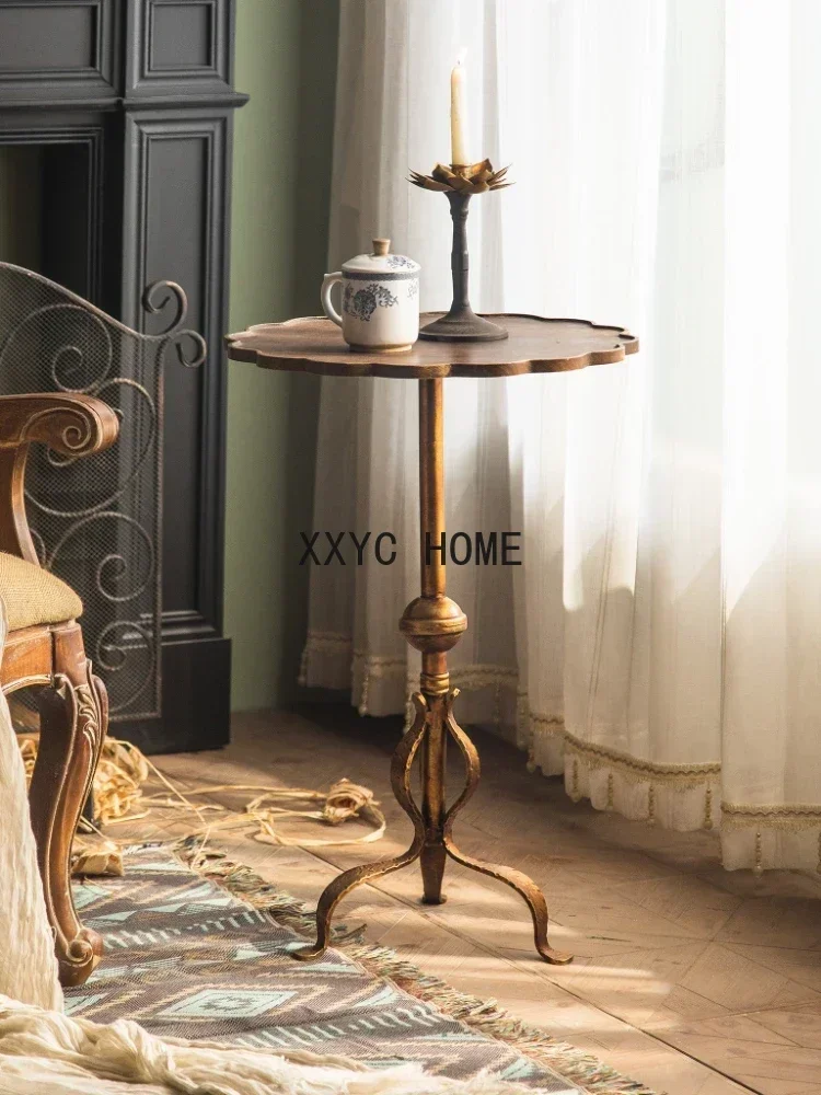 Living Room Sofa Side Table Balcony Small round Table Bedside Cabinet Creative Small Coffee Table